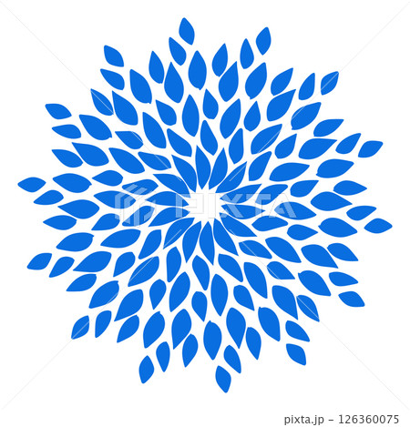 Blue color ethnic mandala patern design illustration. Perfect for logos, icons, stickers, tattoos, design elements for websites, advertisements and more. 126360075