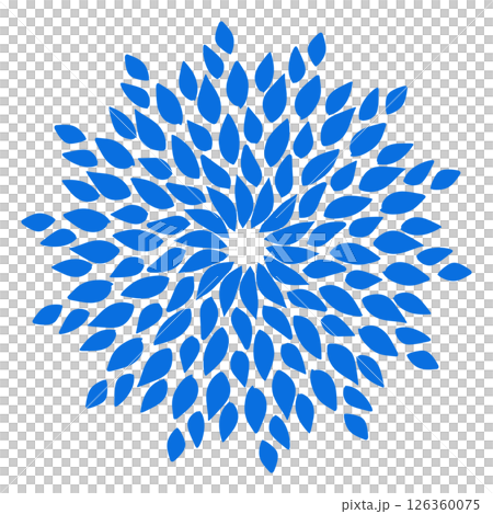 Blue color ethnic mandala patern design illustration. Perfect for logos, icons, stickers, tattoos, design elements for websites, advertisements and more. 126360075