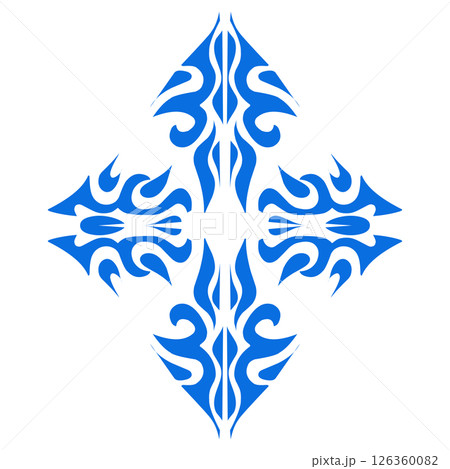 Blue color ethnic mandala patern design illustration. Perfect for logos, icons, stickers, tattoos, design elements for websites, advertisements and more. Blue color ethnic mandala patern design illustration. Perfect for logos, icons, stickers, tattoos, design elements for websites, advertisements and more. 126360082