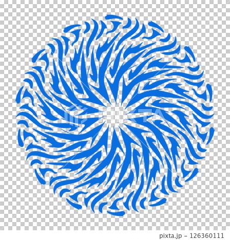 Blue color ethnic mandala patern design illustration. Perfect for logos, icons, stickers, tattoos, design elements for websites, advertisements and more. 126360111