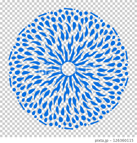 Blue color ethnic mandala patern design illustration. Perfect for logos, icons, stickers, tattoos, design elements for websites, advertisements and more. 126360115