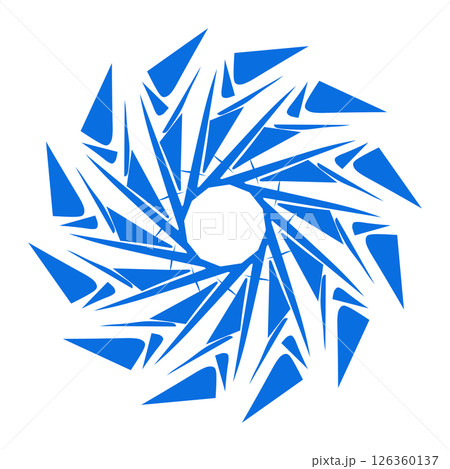 Blue color ethnic mandala patern design illustration. Perfect for logos, icons, stickers, tattoos, design elements for websites, advertisements and more. 126360137