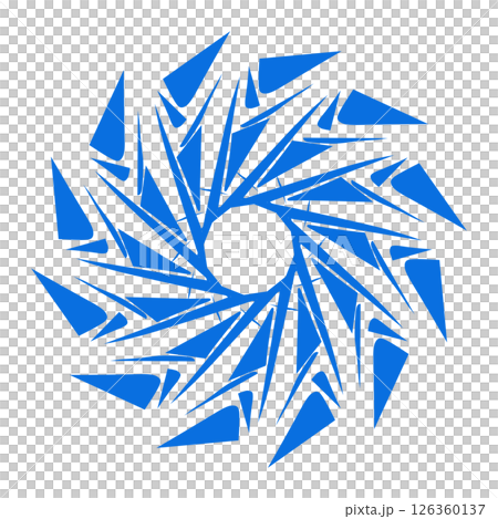 Blue color ethnic mandala patern design illustration. Perfect for logos, icons, stickers, tattoos, design elements for websites, advertisements and more. 126360137