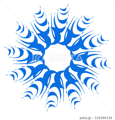 Blue color ethnic mandala patern design illustration. Perfect for logos, icons, stickers, tattoos, design elements for websites, advertisements and more. Blue color ethnic mandala patern design illustration. Perfect for logos, icons, stickers, tattoos, design elements for websites, advertisements and more. 126360138