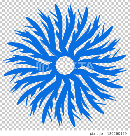 Blue color ethnic mandala patern design illustration. Perfect for logos, icons, stickers, tattoos, design elements for websites, advertisements and more. 126360139
