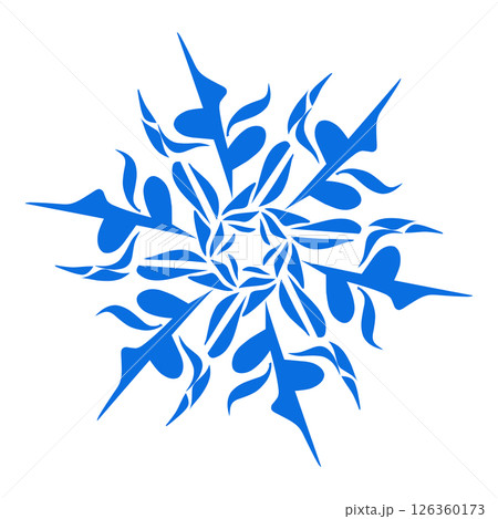 Blue color ethnic mandala patern design illustration. Perfect for logos, icons, stickers, tattoos, design elements for websites, advertisements and more. 126360173