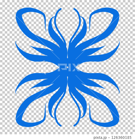 Blue color ethnic mandala patern design illustration. Perfect for logos, icons, stickers, tattoos, design elements for websites, advertisements and more. 126360185
