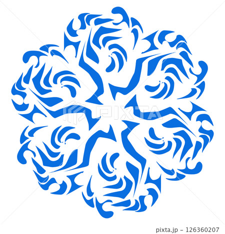 Blue color ethnic mandala patern design illustration. Perfect for logos, icons, stickers, tattoos, design elements for websites, advertisements and more. Blue color ethnic mandala patern design illustration. Perfect for logos, icons, stickers, tattoos, design elements for websites, advertisements and more. 126360207