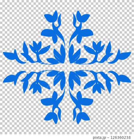 Blue color ethnic mandala patern design illustration. Perfect for logos, icons, stickers, tattoos, design elements for websites, advertisements and more. 126360238