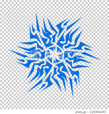 Blue color ethnic mandala patern design illustration. Perfect for logos, icons, stickers, tattoos, design elements for websites, advertisements and more. 126360245