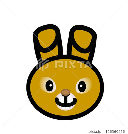 ウサギの顔のイラスト ウサギの顔のイラスト 126360426