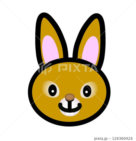 ウサギの顔のイラスト ウサギの顔のイラスト 126360428