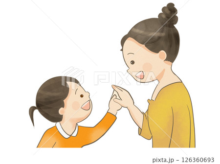 手を繋ぐ母子 手を繋ぐ母子 126360693