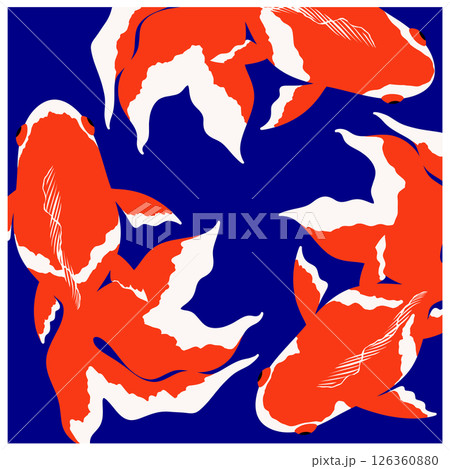 金魚のイラスト 126360880