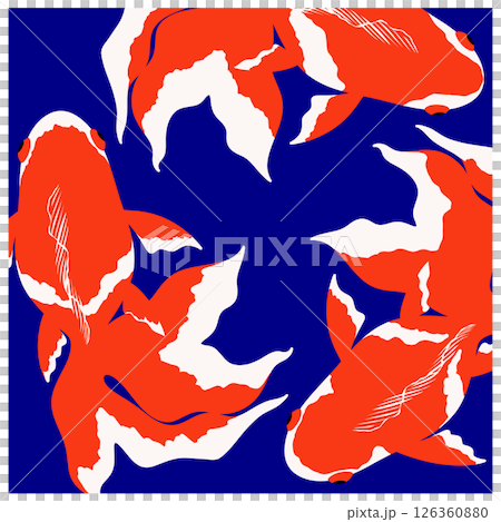 金魚のイラスト 126360880