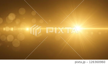 Golden Light Rays and Bokeh Background 126360960