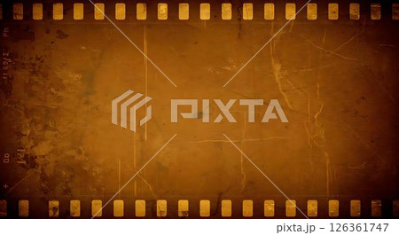 Grunge Film Texture Background, Brown 126361747