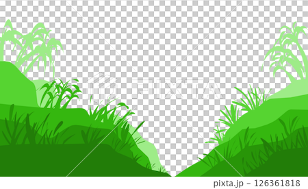 Background illustration of a natural theme that contains green elements. Perfect for wallpapers, backgrounds, banners, magazine covers and others with nature and natural themes. 126361818