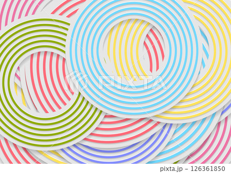 Colorful paper circles concept abstract geometric background Colorful paper circles concept abstract geometric background 126361850