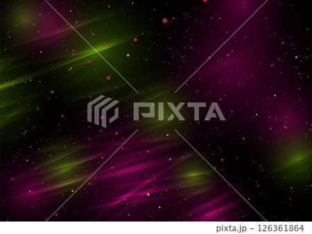 Bright green purple glossy glowing abstract background with small particles 126361864