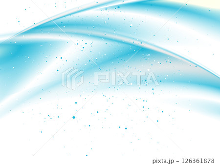 Bright blue blurred waves and small particles abstract background 126361878