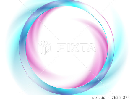 Blue and purple bright glowing smooth circles abstract geometric background Blue and purple bright glowing smooth circles abstract geometric background 126361879