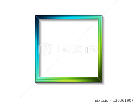 Green blue shiny minimal glossy frame on white background Green blue shiny minimal glossy frame on white background 126361907