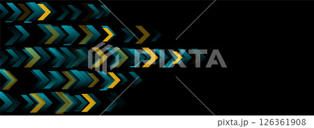 Technology abstract background with blue orange arrows 126361908