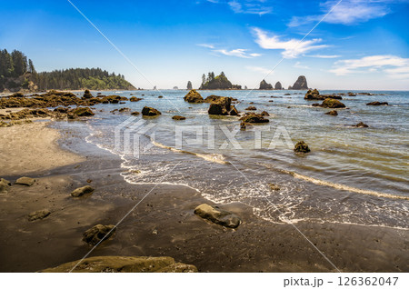 Rocky Shoreline at Third Beach, La Push, Washington 126362047