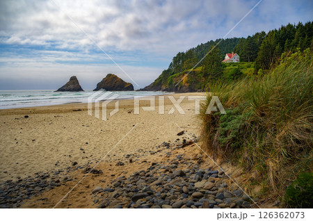 Cape Cove Beach near Heceta Head on the Oregon Coast Cape Cove Beach near Heceta Head on the Oregon Coast 126362073