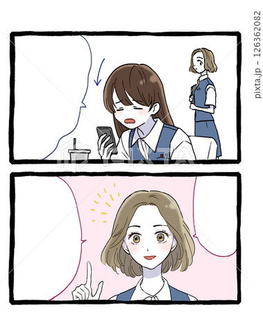 二人の女性が会話しているイラスト 二人の女性が会話しているイラスト 126362082