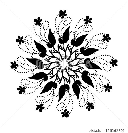 Black tribal mandala element illustration design. Perfect for tattoos, icons, background elements and wallpapers, stickers Black tribal mandala element illustration design. Perfect for tattoos, icons, background elements and wallpapers, stickers 126362291