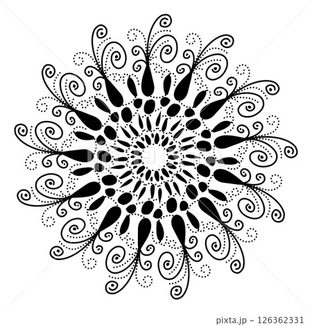 Black tribal mandala element illustration design. Perfect for tattoos, icons, background elements and wallpapers, stickers Black tribal mandala element illustration design. Perfect for tattoos, icons, background elements and wallpapers, stickers 126362331