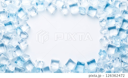 《AI画像》たくさんの氷のフレーム素材 《AI画像》たくさんの氷のフレーム素材 126362472