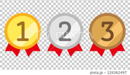 Ranking medal icon set 126362497
