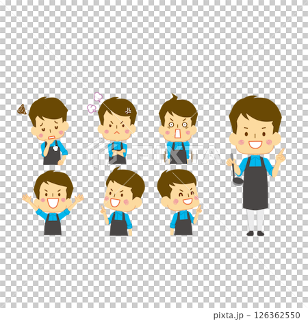 男性臉部表情圍裙圖案1 男性臉部表情圍裙圖案1 126362550