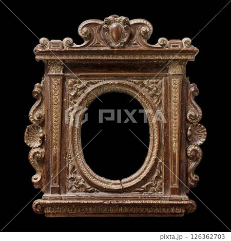 Ornate Tabernacle Mirror Frame - Antique Religious Decor Detail - 16th Century Style 126362703