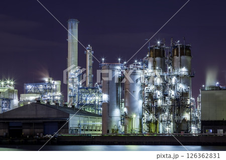 「神奈川県」川崎工場夜景　夜光 126362831