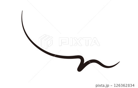 手書き風太さ変動ベクター単体吹き出し05 手書き風太さ変動ベクター単体吹き出し05 126362834