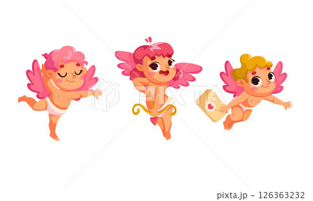Charming and Cute Cupids that Feature Playful and Joyful Expressions on Their Faces Charming and Cute Cupids that Feature Playful and Joyful Expressions on Their Faces 126363232