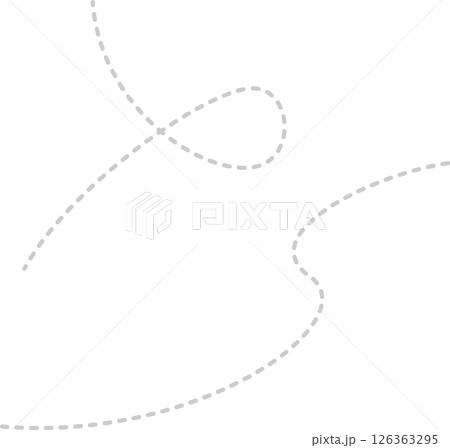 グレーの流れるドットライン背景イラスト 126363295