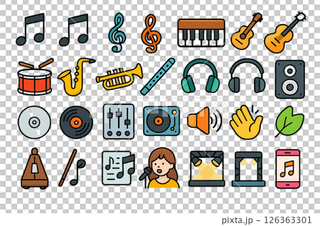 Music illustration material 126363301