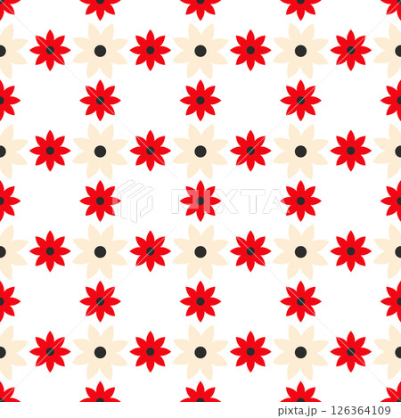 Retro seamless pattern with cute naive flowers Retro seamless pattern with cute naive flowers 126364109