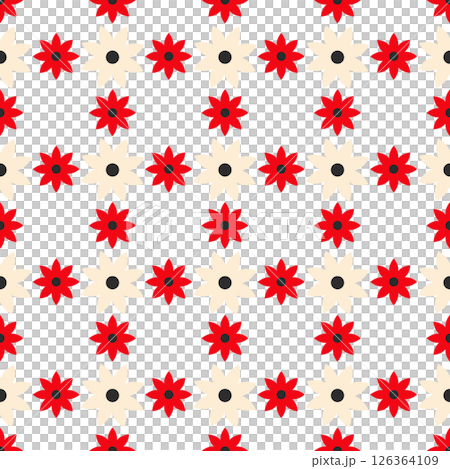 Retro seamless pattern with cute naive flowers Retro seamless pattern with cute naive flowers 126364109