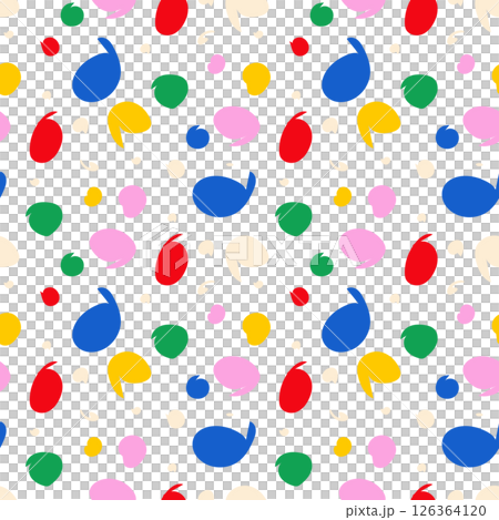 seamless pattern with colorful blobs and dots. seamless pattern with colorful blobs and dots. 126364120