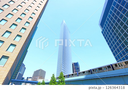 東京都港区、汐留シオサイトの風景 126364318