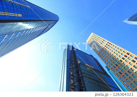 東京都港区、汐留シオサイトの風景 126364321