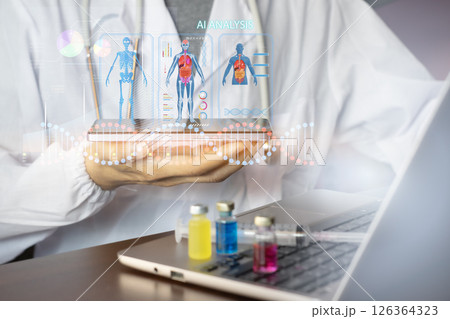 The concept of medical systems using AI for accurate analysis The concept of medical systems using AI for accurate analysis 126364323