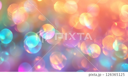 カラフルな光の玉ボケ背景 カラフルな光の玉ボケ背景 126365125