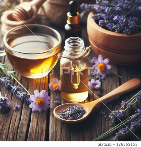 精油アロマなエッセンシャルオイル！ラベンダーとハーブは手作り天然オーガニックの高級品 126365155